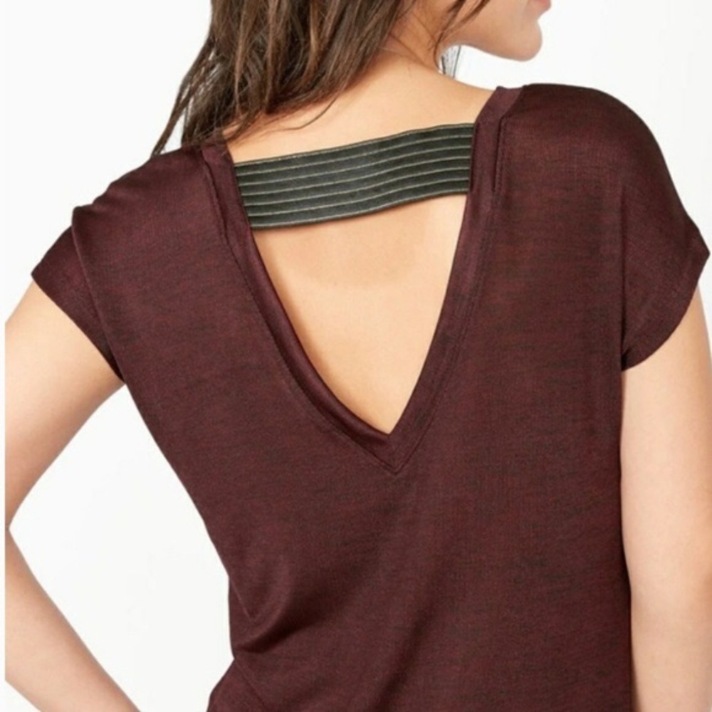 Stella&Dot renegade top. XS/M/XXL Burgundy/black